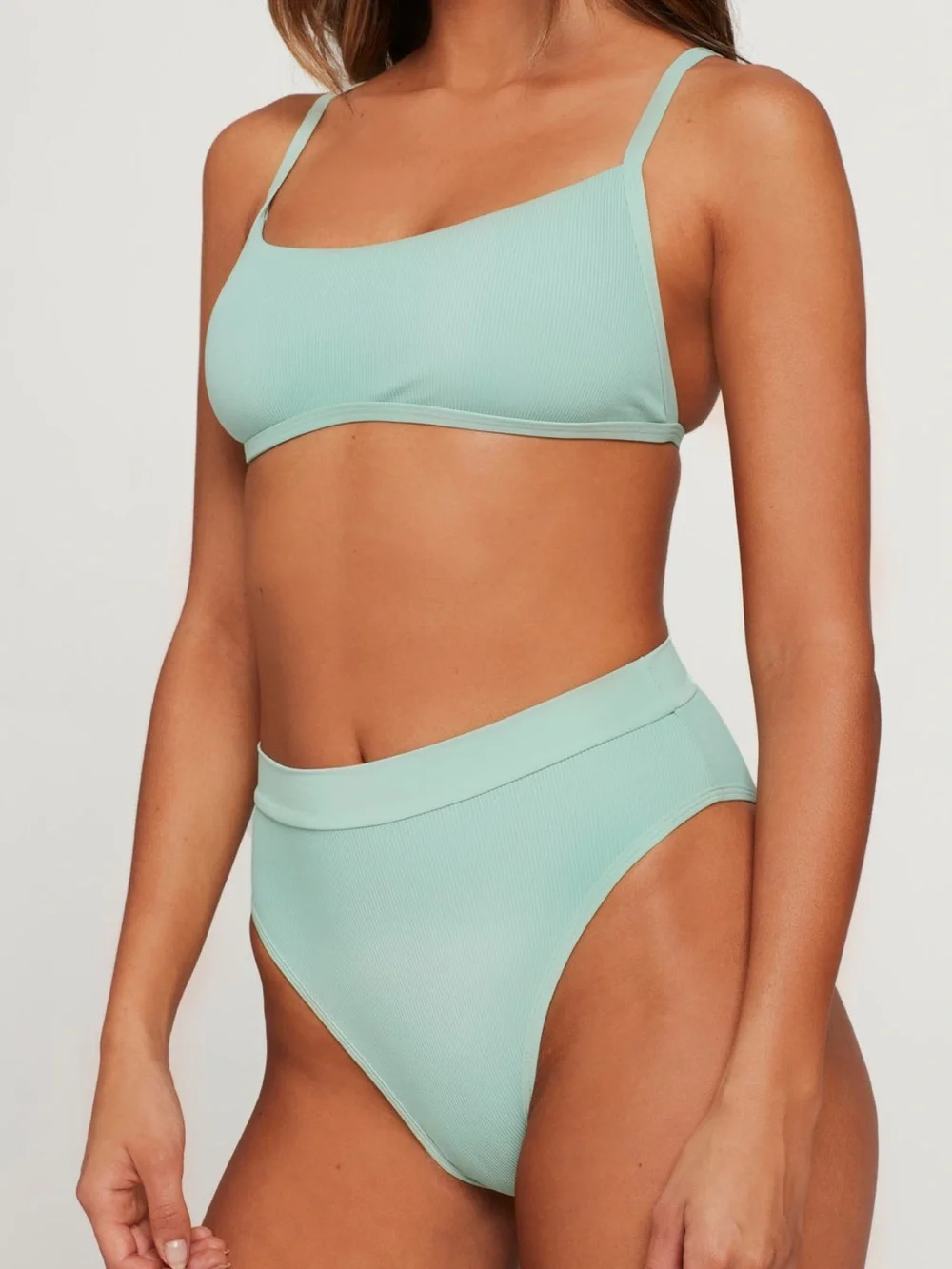 L Space Gemma Ribbed Bikini Top in High Tide